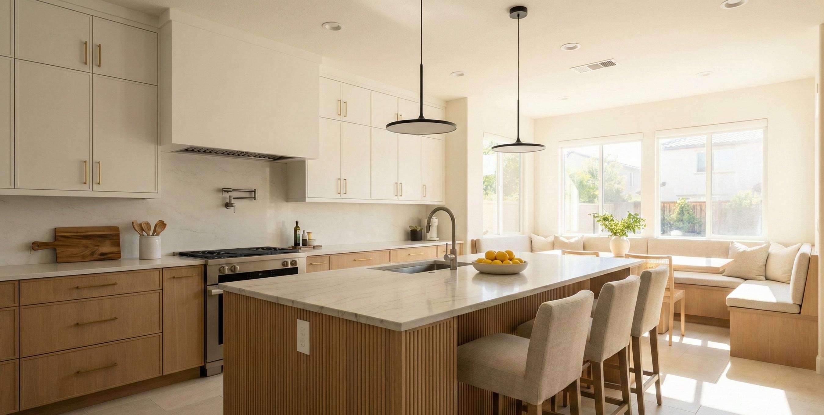 Kitchen remodel: custom cabinetry and range installation