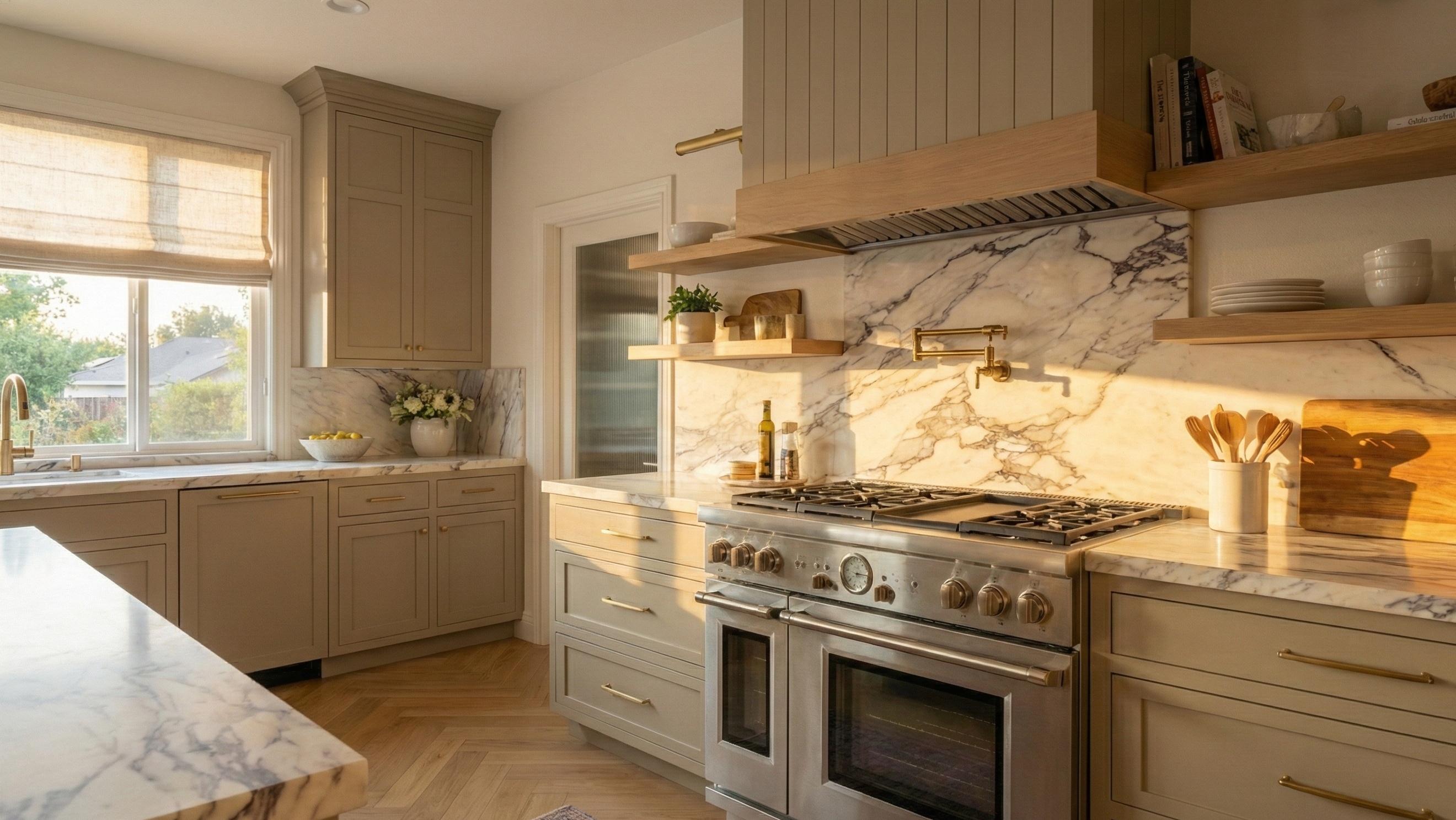 Orange County kitchen remodel with island and cabinetry